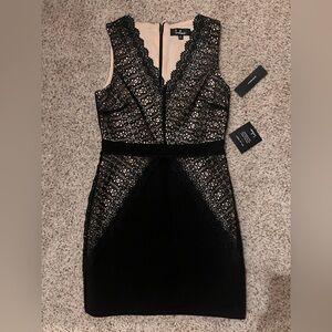 Elegant size small black and nude Lulus cocktail dress